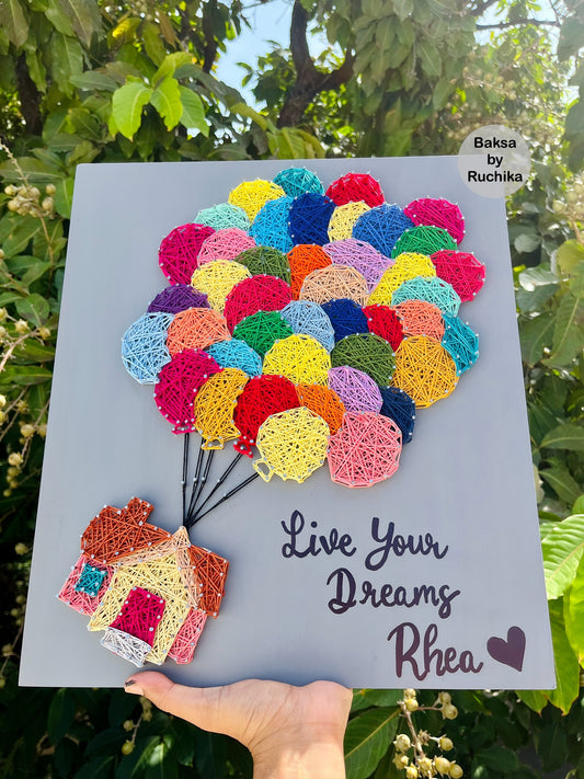 Hot Air Balloon String Art