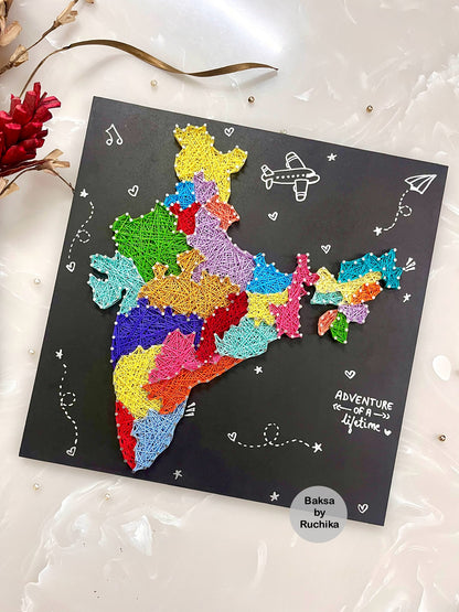 Map of India String Art