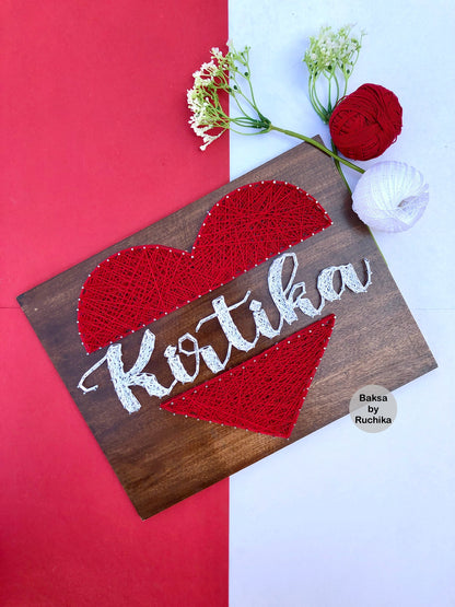 Customised Name in Heart String Art