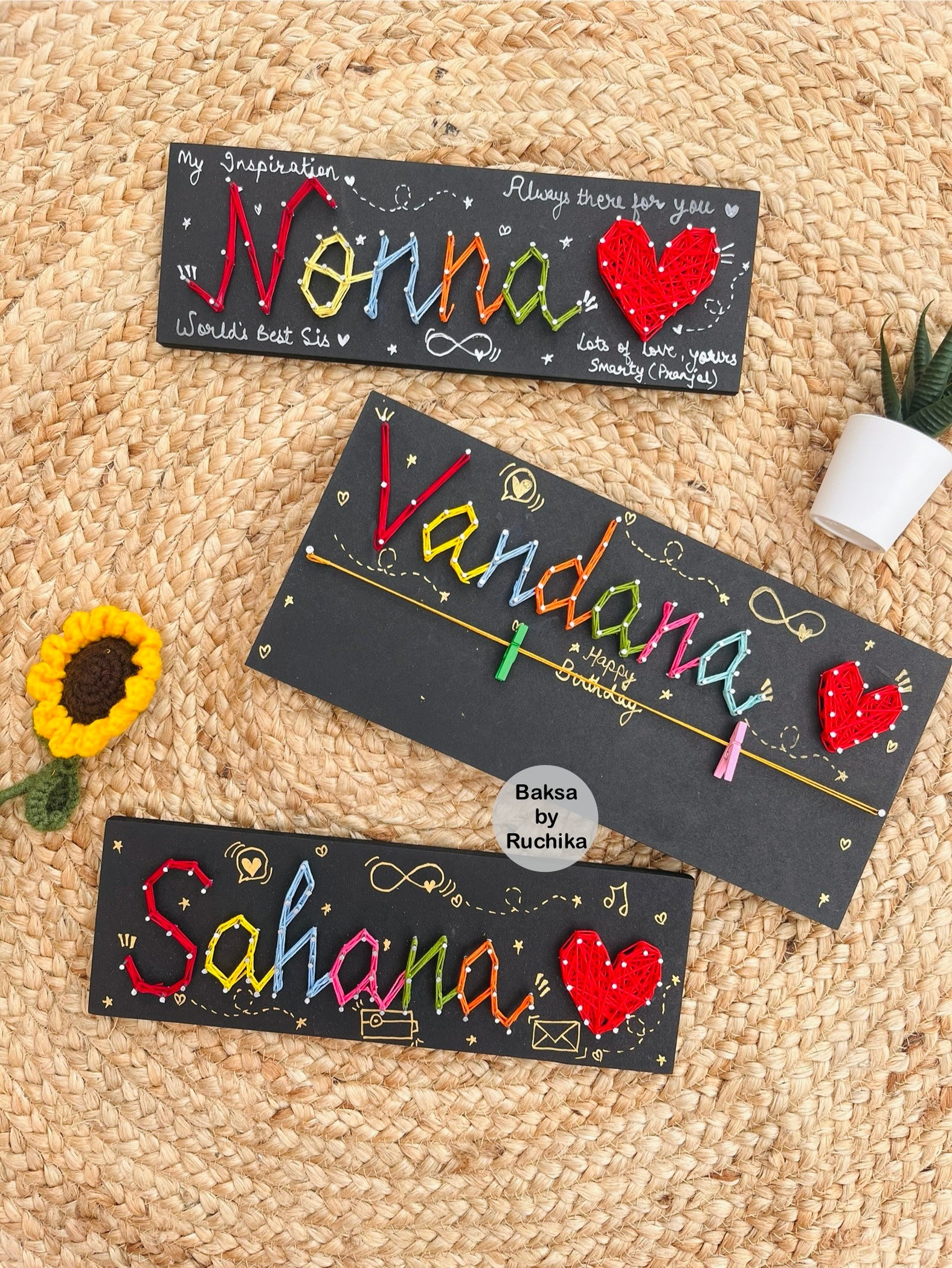 Artsy Budget Friendly Name String Art – baksabyr