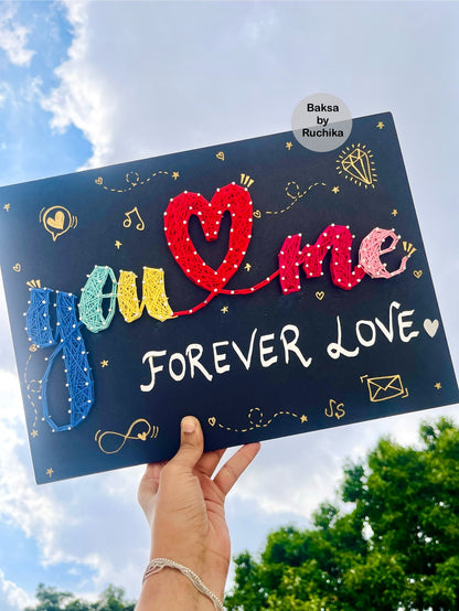 You and Me String Art