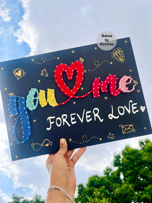 You and Me String Art