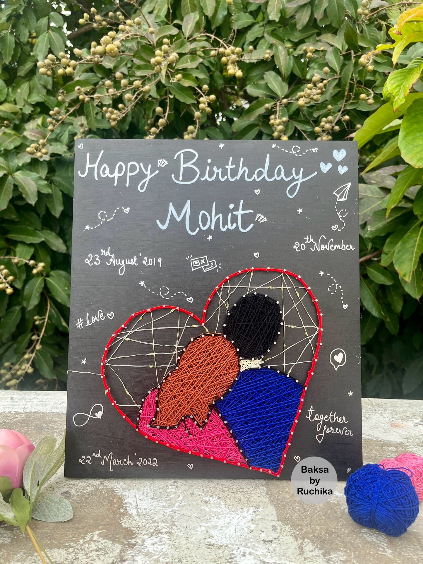 Doodle in paradise String Art with Jar Lights