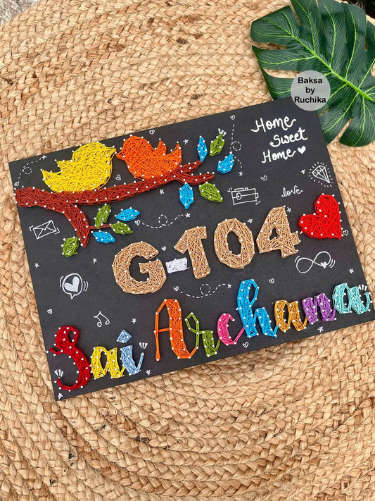 Personalised Couple Names with Lovebirds String Art