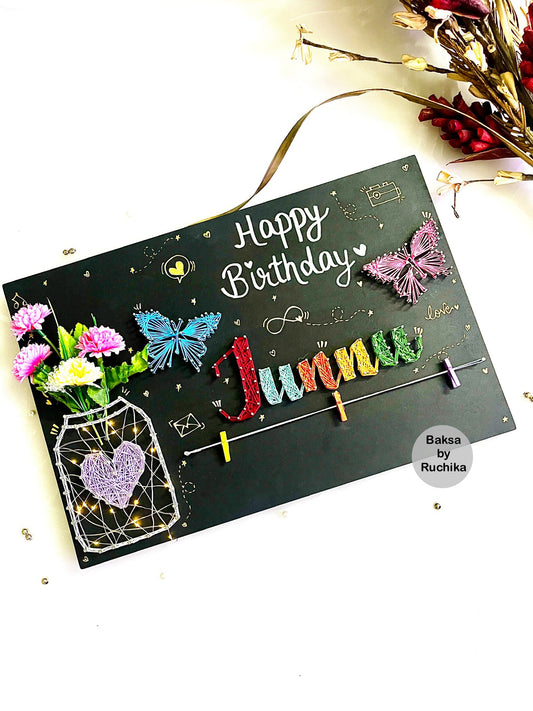 Butterflies with Customised Name String Art