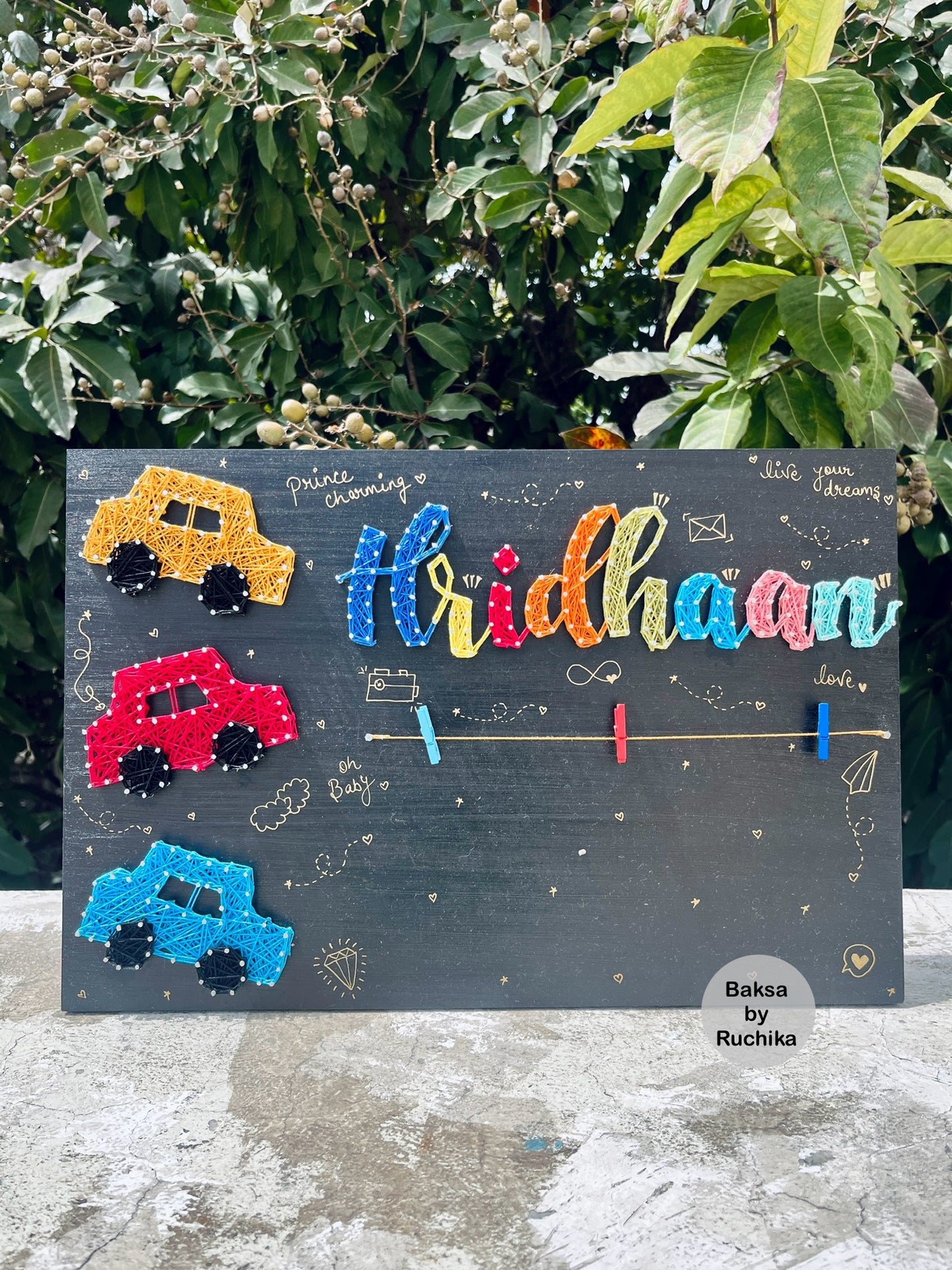 Customised Name with Car String Art