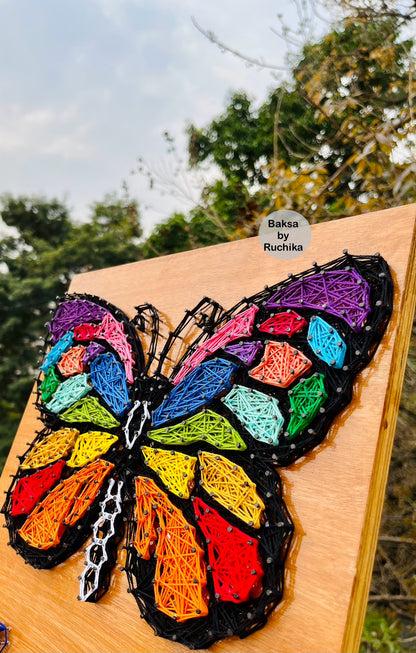 Colourful Butterfly String Art