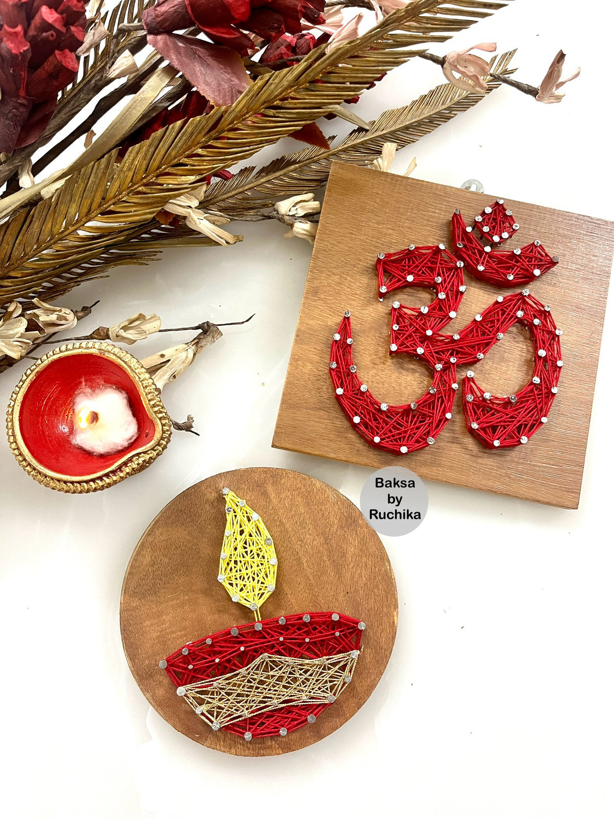 Om & Diya String Art