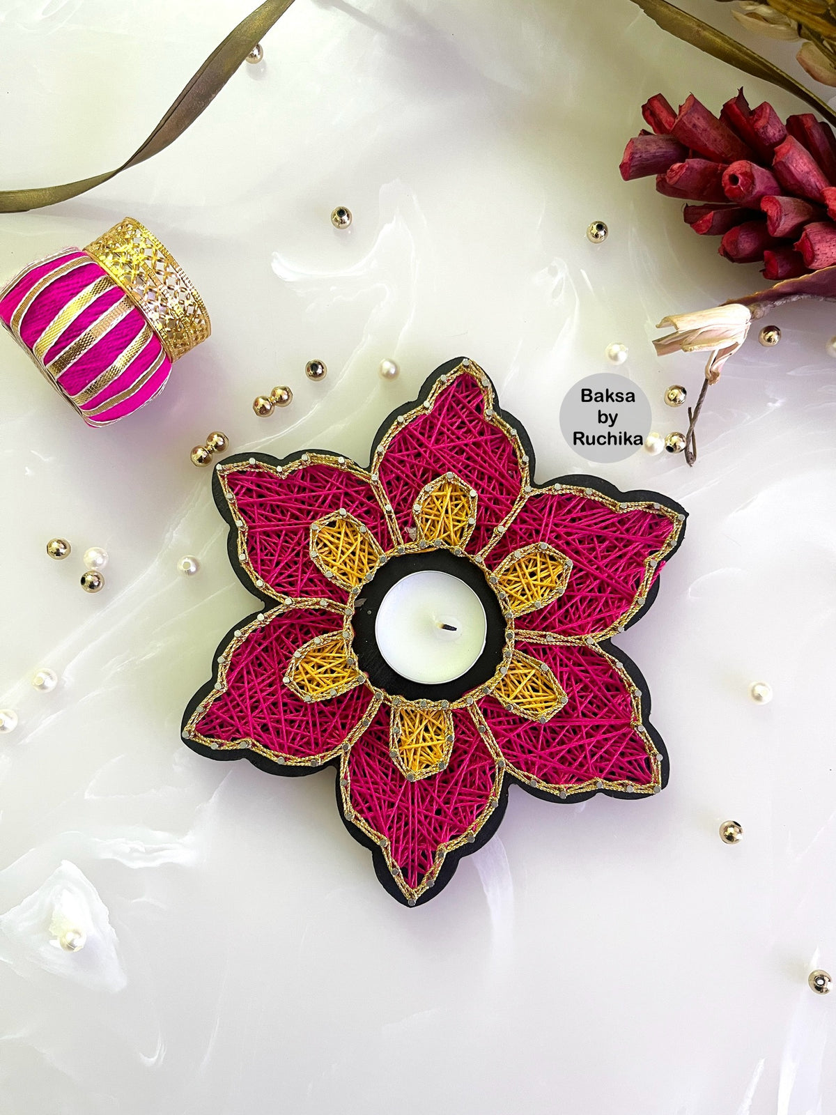 Star String Art Tealight Holder