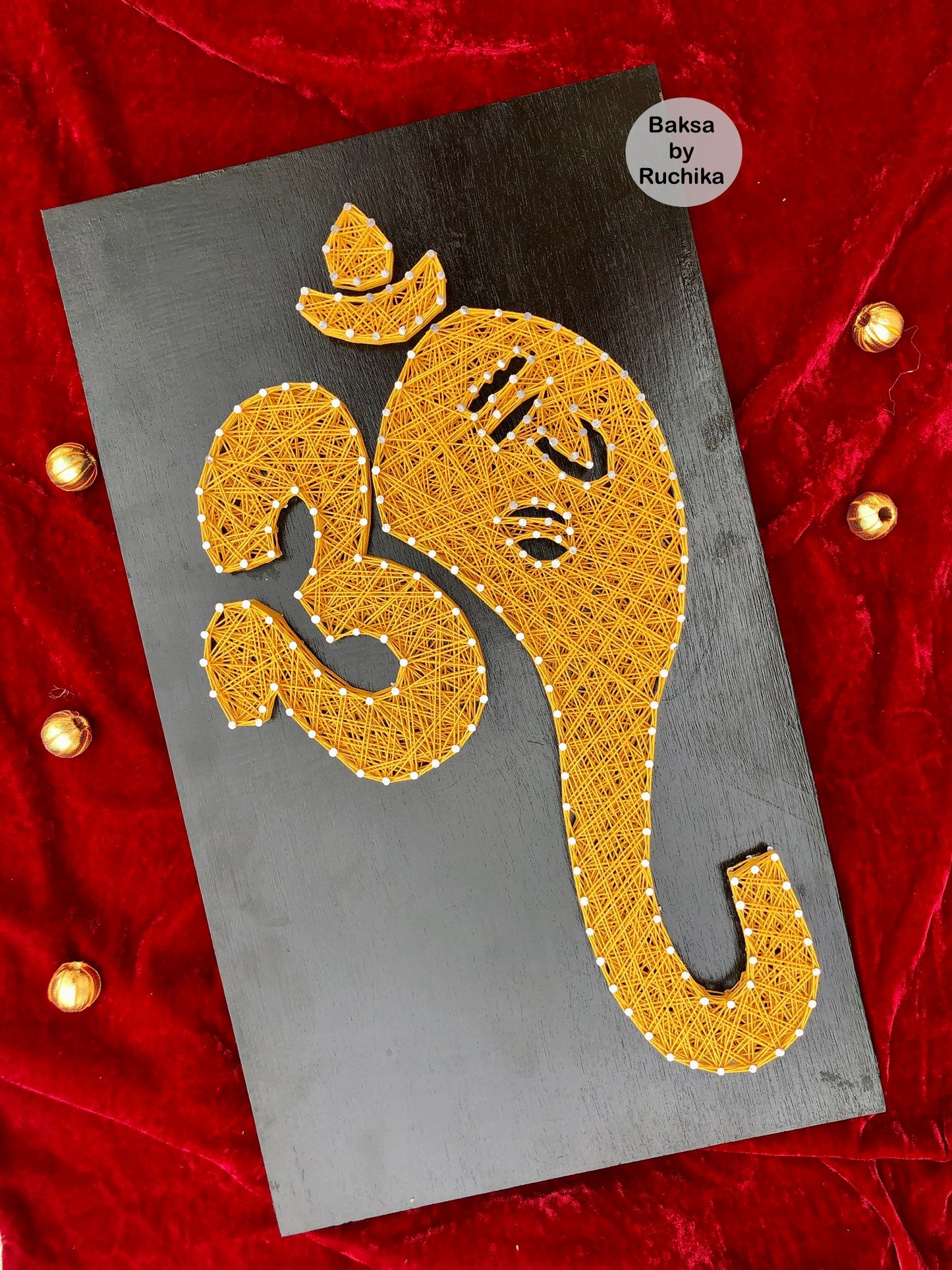 Om with Ganesha touch String Art