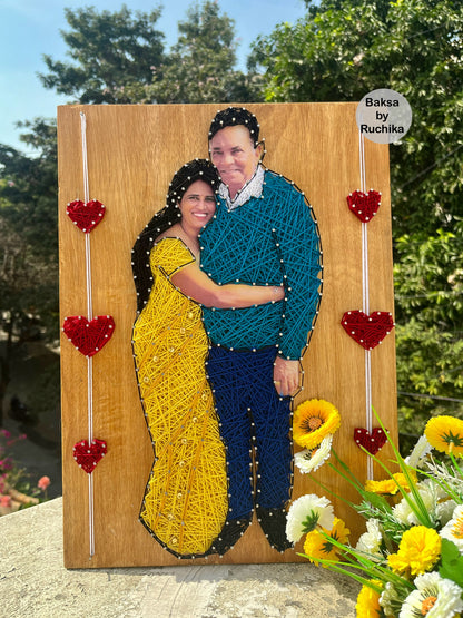 Couple Portrait String Art