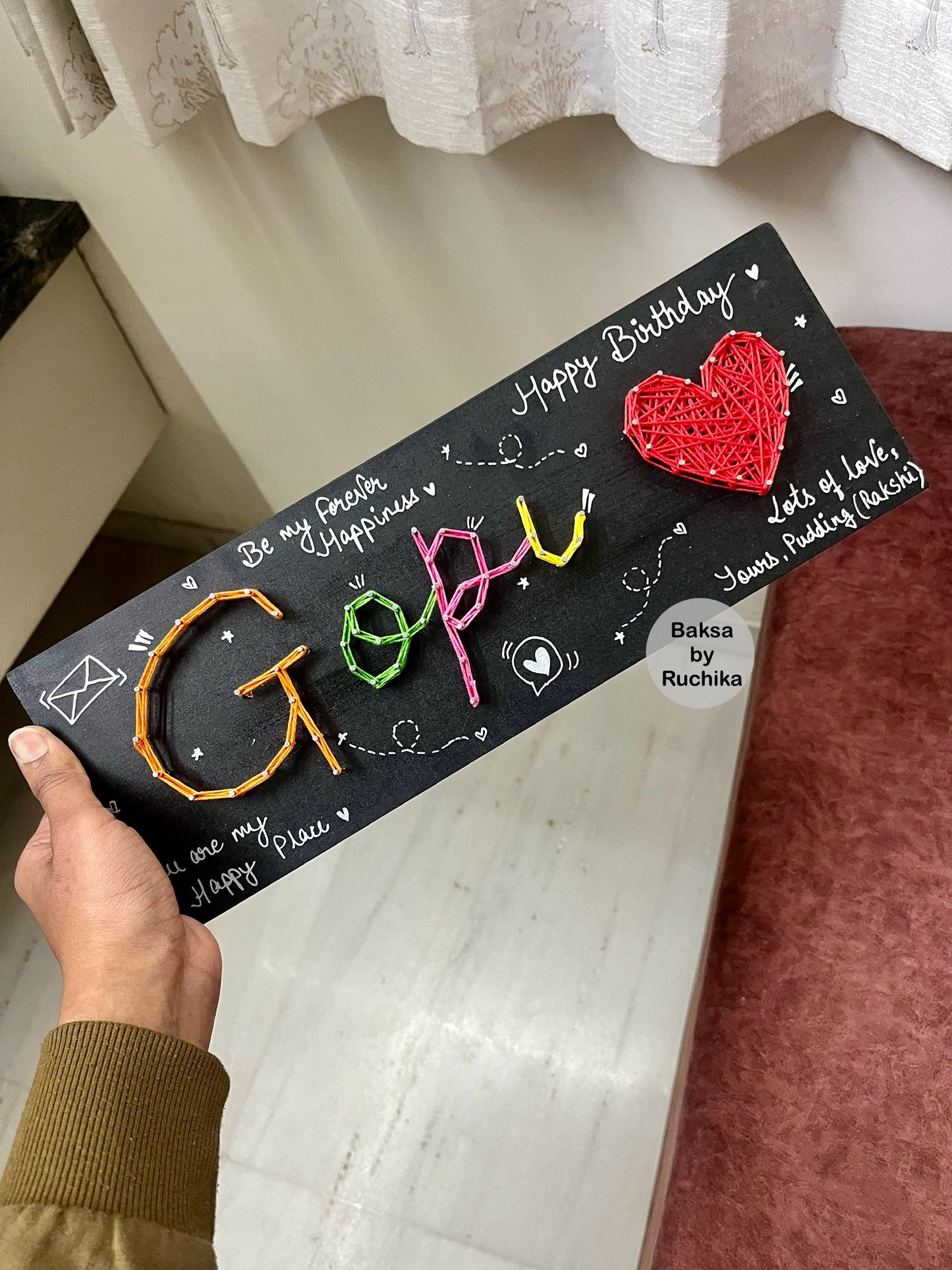 Artsy Budget Friendly Name String Art